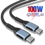 CASIFY CC05 QC 4.0 100W USB C to Type C Fast Charging Cable PD Cable Type C To Type C Fast Charging Cable 100W Cable Fast Charging Braided Cable