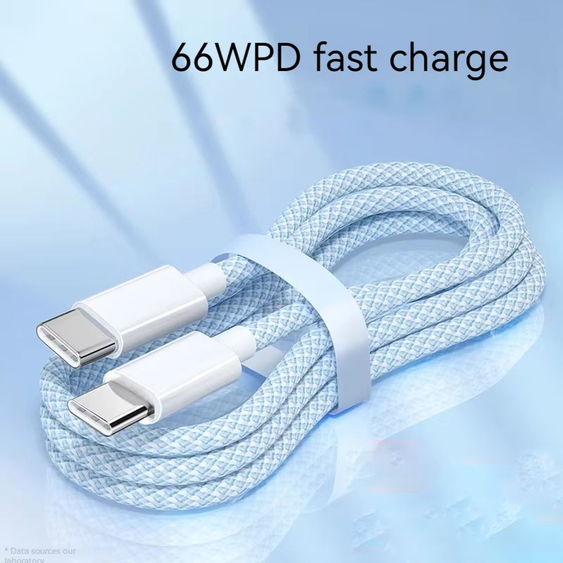 Scb6e9780416e43bca40c9d716d75462fW CASIFY CC03 Braided 60W 3A Type C To Type C Cable Type C To Type C Fast Charging Cable Support 5A White 1Meter Braided cable 60W Cable 60Watt Type C Cable PD Cable - Image 1