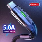 CASIFY CT02 01 5A Type C Cable Fast Charging Cable Braided Metal Cable