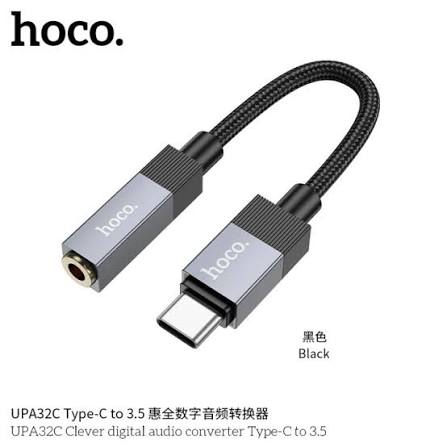 images (21) HOCO UPA32C Type-C smart digital Hoco audio converter to 3.5MM Type-C Digital 3.5 Audio Adapter Type C Audio Adapter Converter Type C Converter Type C to 3.5mm Female Sound Adapter Converter - Image 1