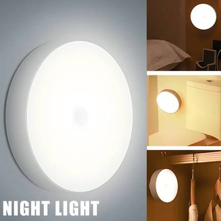 images (23) LED PIR Motion Sensor Light Rechargeable Small USB Night Llight Bedroom Night Light Kitchen Cabinet Light Children's Night Light Rechargeable Small USB NightLlight - Image 1