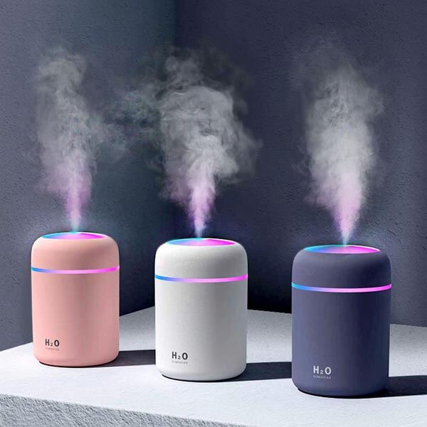 Humidifier H2O Air Humidifier Portable Mini USB Aroma Lightning System Humidifier - 300ml - Image 1