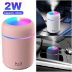 H2O Air Humidifier Portable Mini USB Aroma Lightning System Humidifier - 300ml - Image 2