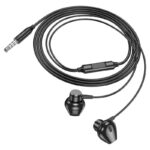 Hoco M125 3.5mm Earphone With Mic Support all Devices 3.5 Jack Earphones with Mic M125 – Black Earphone In Ear Headphones - Image 2